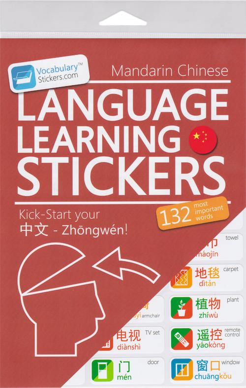 Aufkleber zum Erlernen der chinesischen Sprache