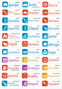 Mexican Spanish Vocabulary Stickers