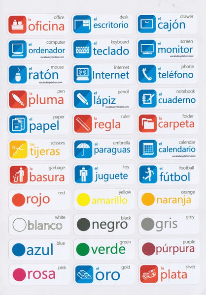 Spanish Learning Stickers