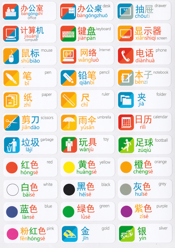 🇨🇳 Chinese Language Learning Stickers – VocabularyStickers™