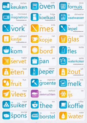 Nederlands Vocabulary Stickers