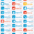 Italienisch Vokabeln auswendig lernen Etiketten
